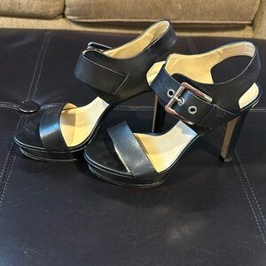 Elegant Black High Heel Sandals